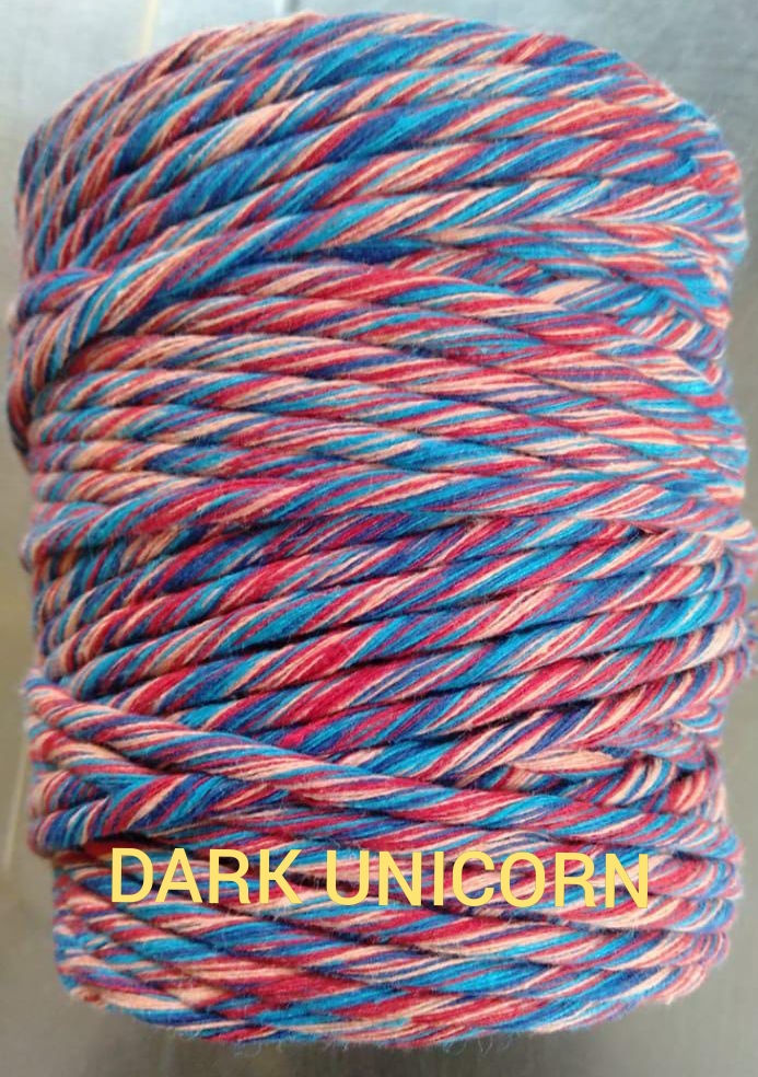 Thumbnail: Single Strand Cotton Macrame Thread | 2 mm/3 mm/ 4 mm | Unicorn | 100 meters