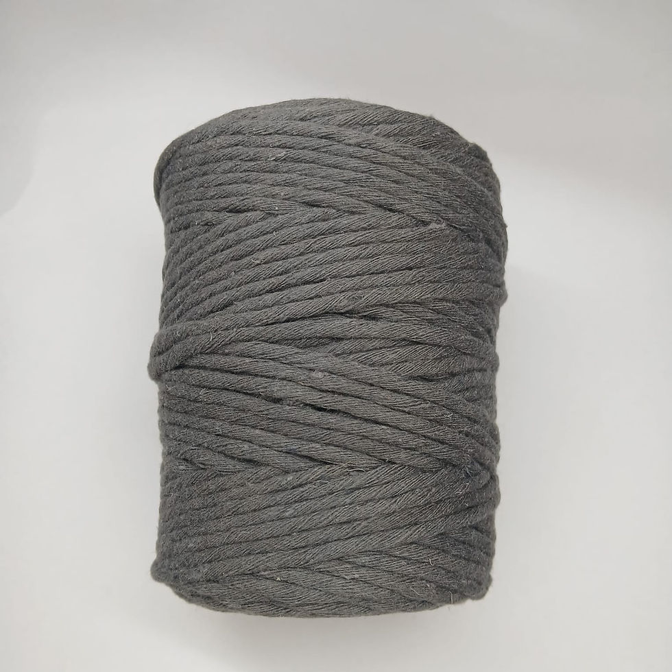 Thumbnail: Single Strand Cotton Macrame Thread | 1 mm/2 mm/3 mm/4 mm | Greys | 100 m