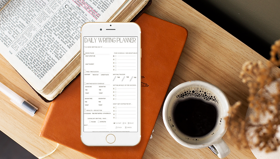 Digital Daily Writing Planner Worksheet