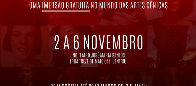 Projeto vai oferecer imersão gratuita em artes cênicas