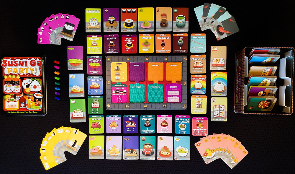 Who loves sushi? Sushi Go Party is our game of the week! This fast-paced card game will have you swimming for the best bites. Don't trust your FISHY friends, especially with the Who loves sushi? Sushi Go Party is our game of the week! This fast-paced card game will have you swimming for the best bites. Don't trust your FISHY friends, especially with the