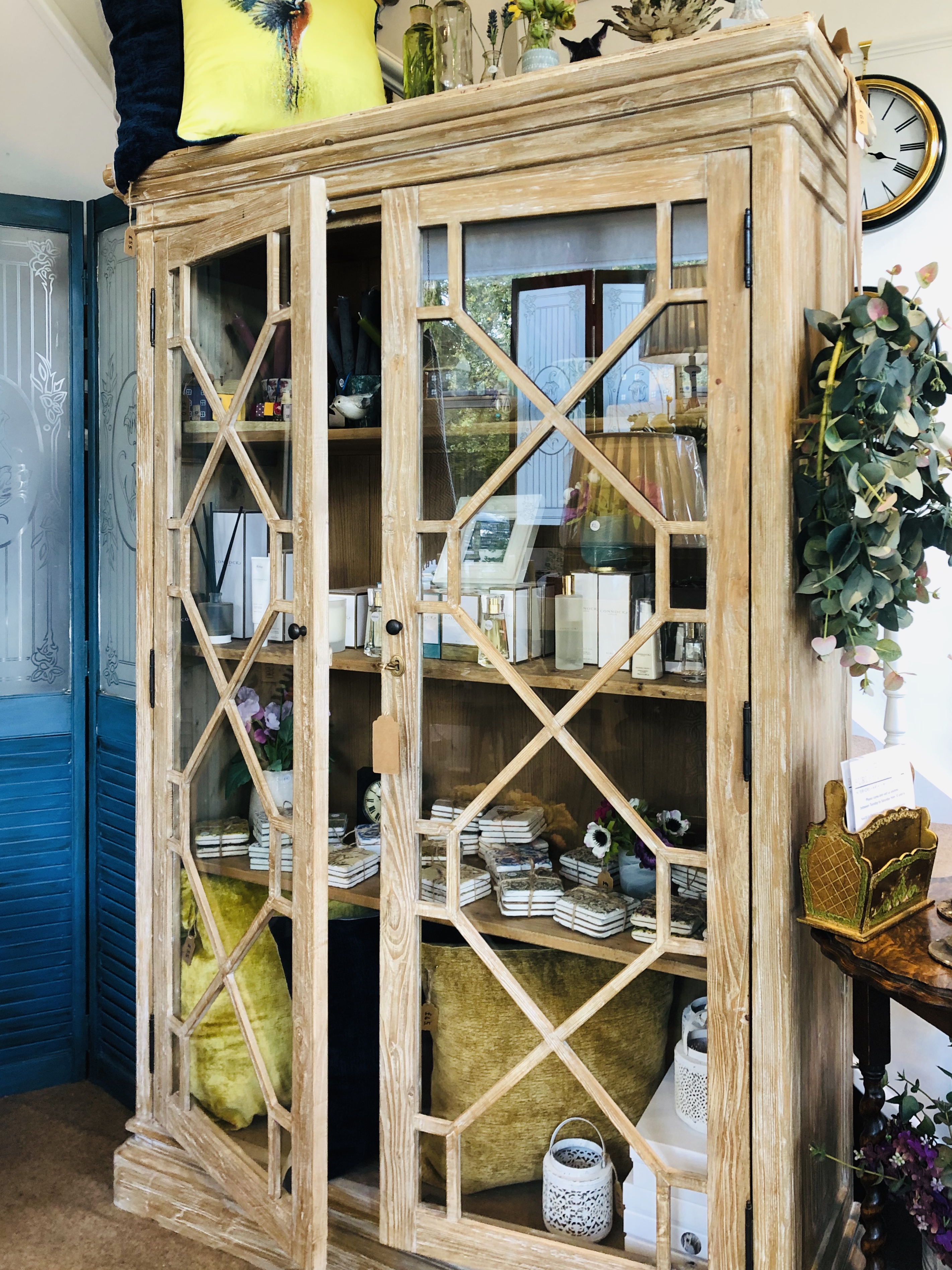 Wood and glass cabinet