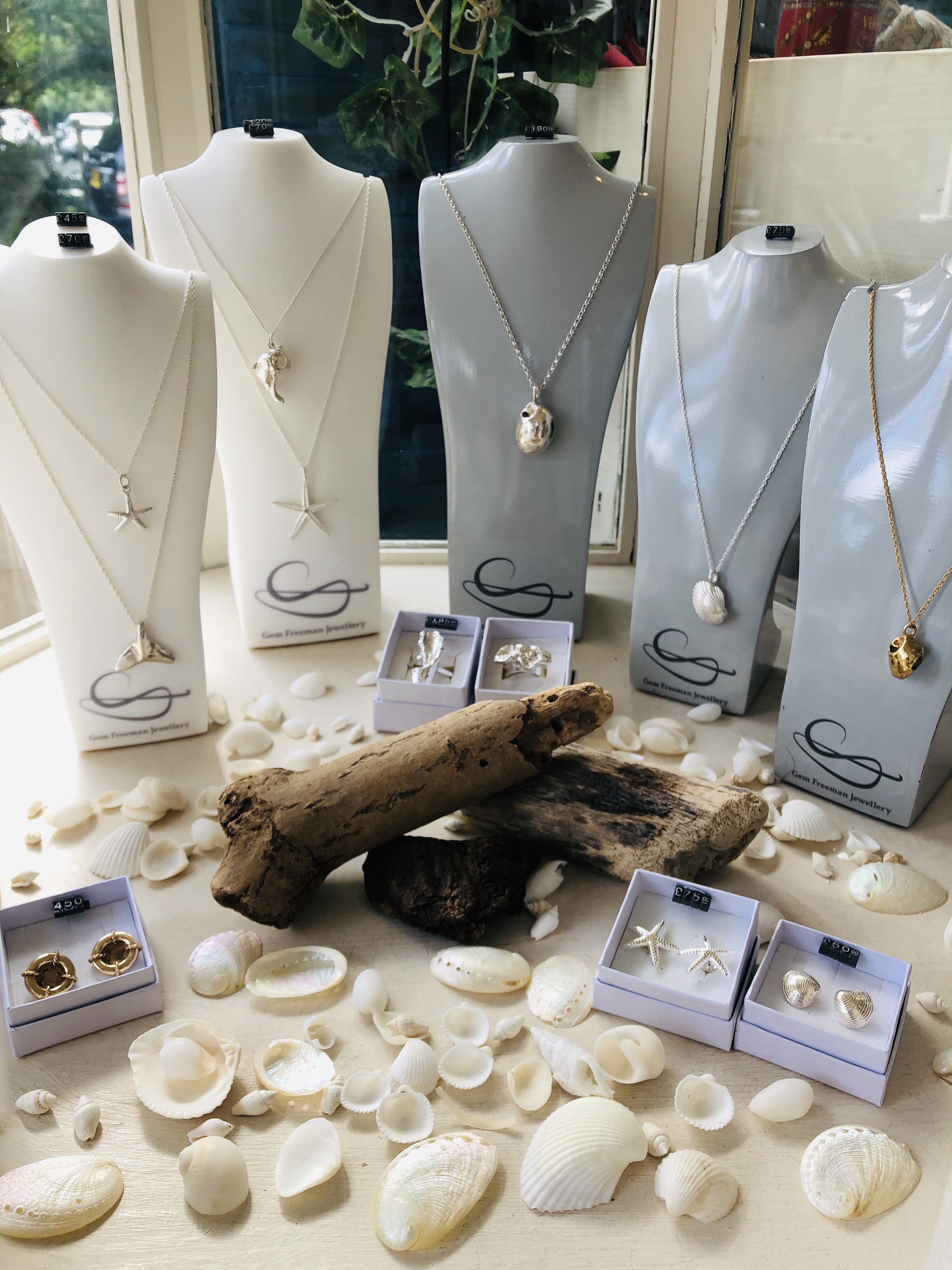 Shell seaside jewellery
