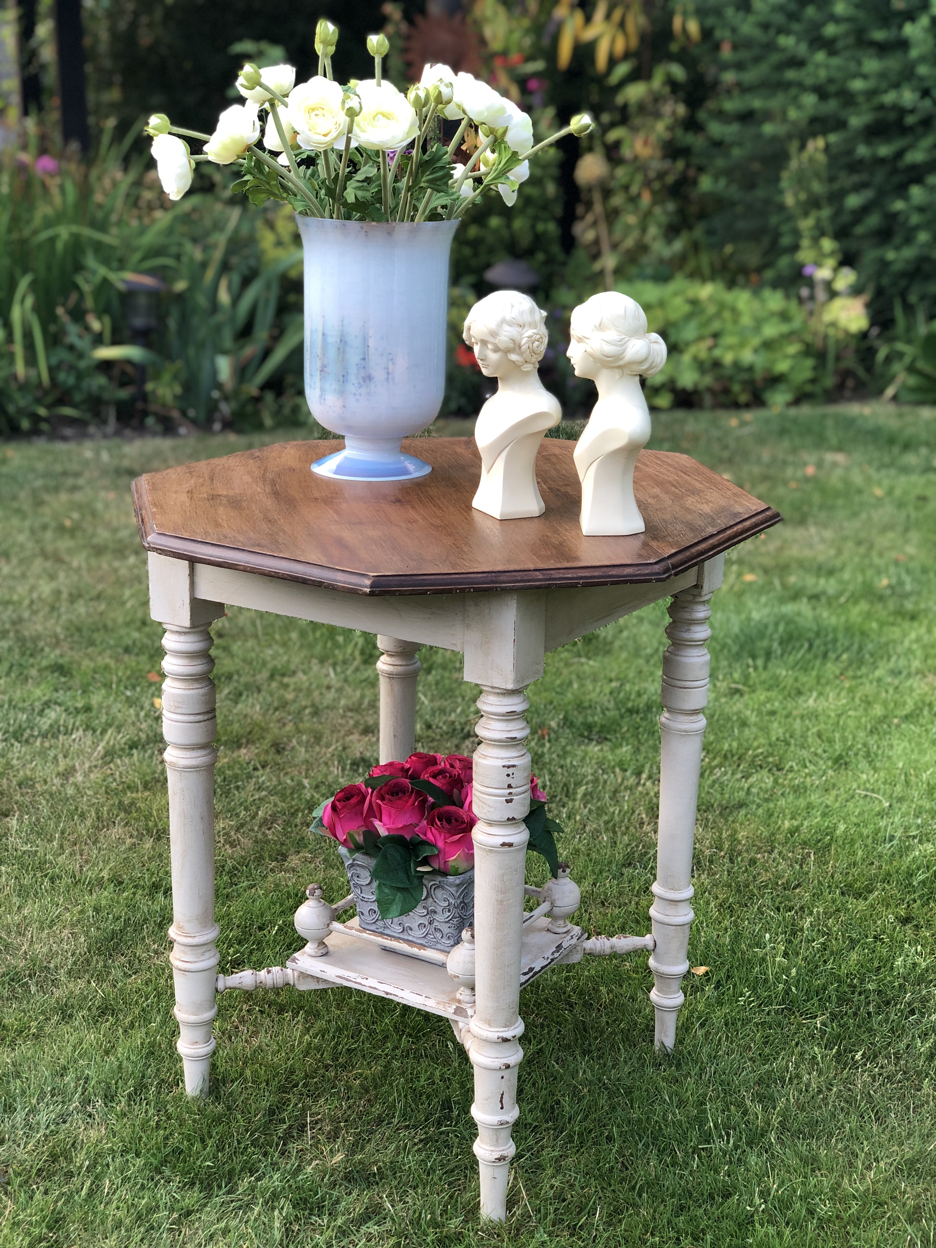 Hex side table