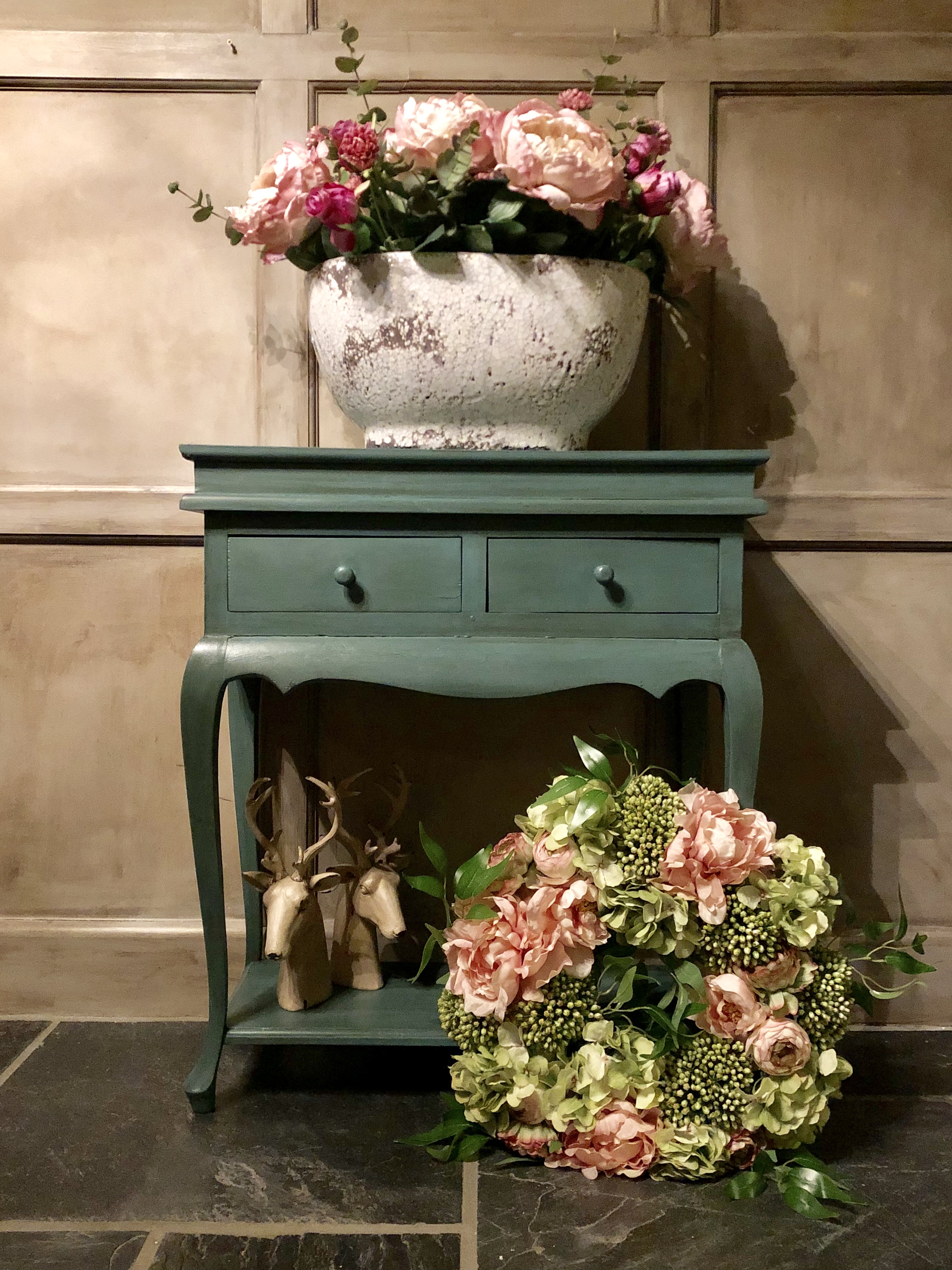 Pink & Green spring Wreath