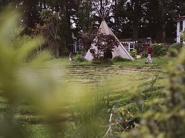 tipi and labyrinth solo retreat