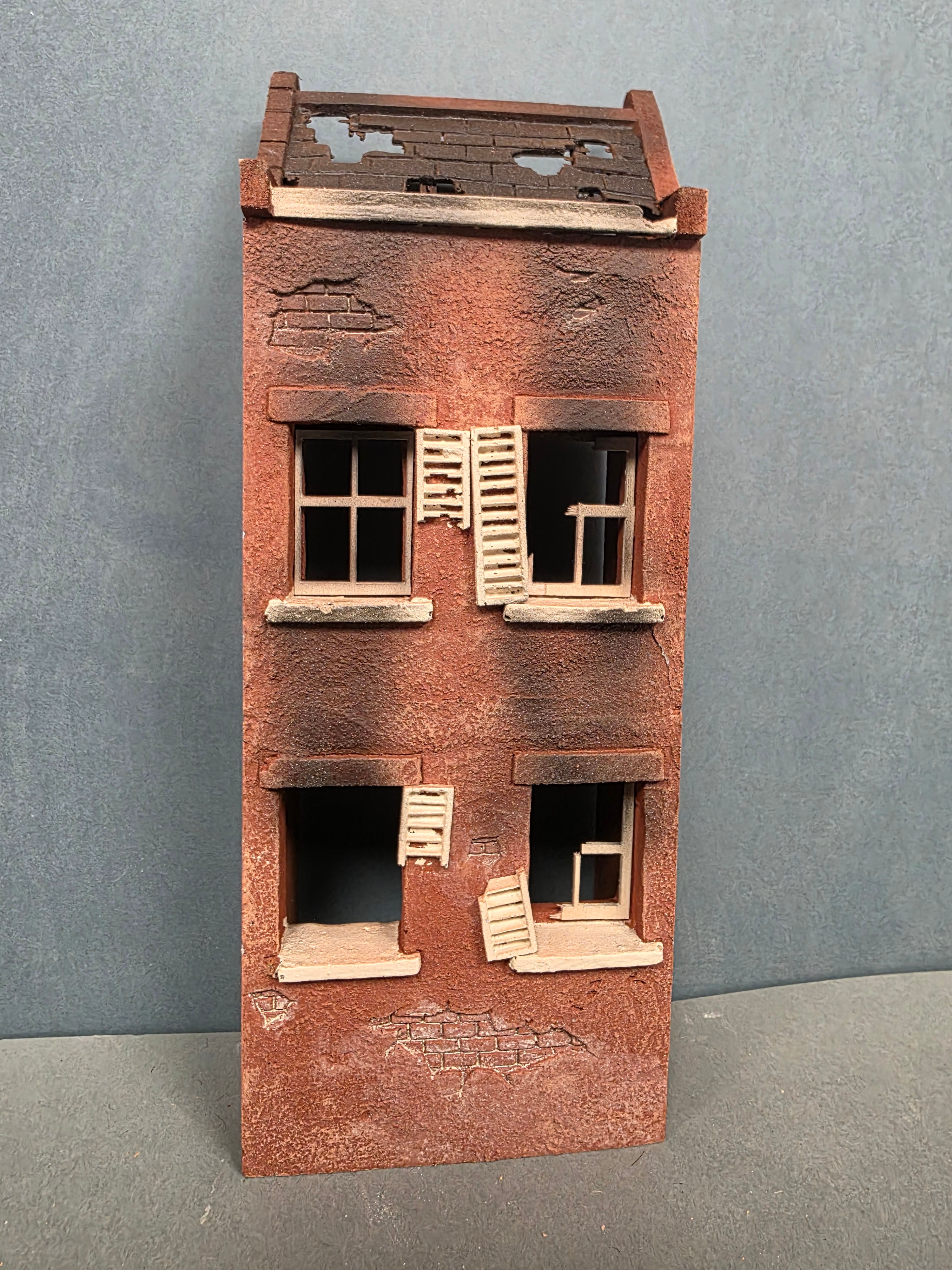 M54C Ruined House Facade Terracotta