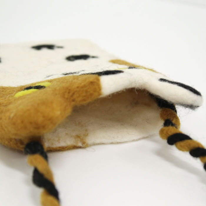 Thumbnail: Felt Cat Mobile phone Bag - Calico cat