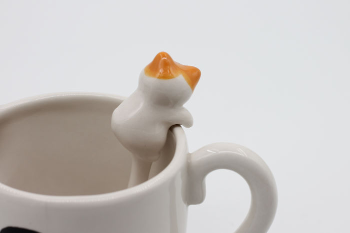 Thumbnail: Ginger cat Hanging Spoon - Seto-ware