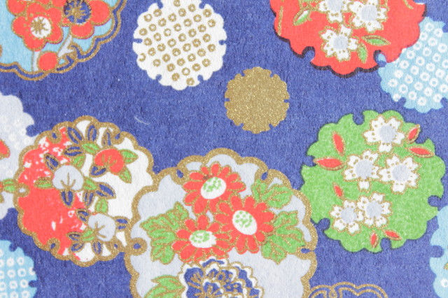 Hand-Dyed Yuzen Washi Paper - 001 Blue