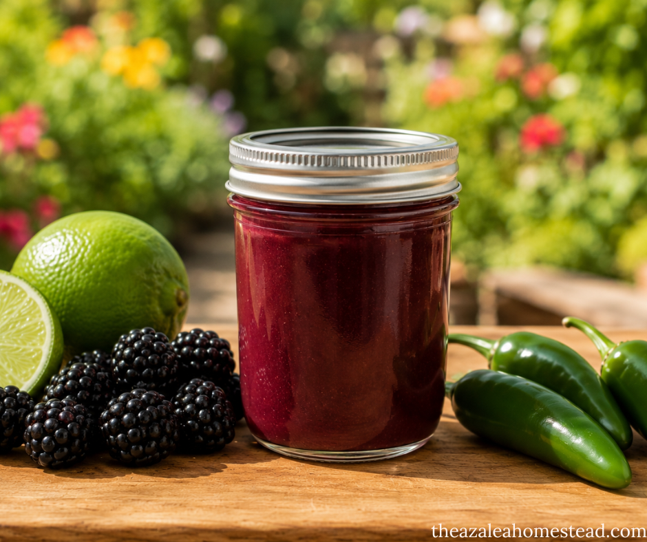 canned blackberry lime hot sauce