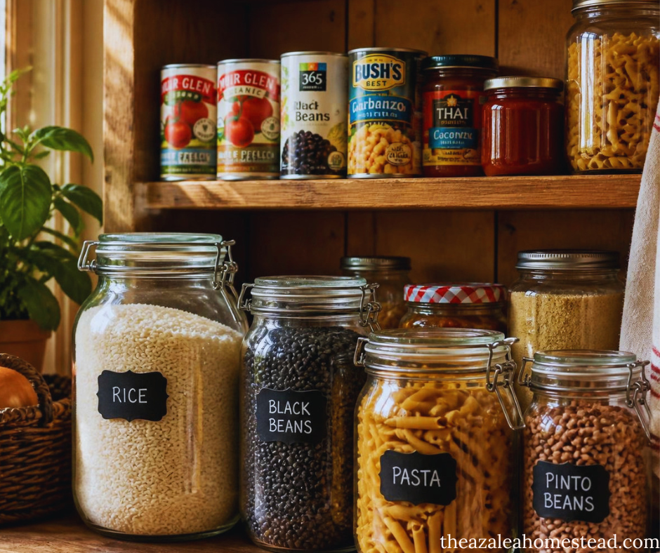 fully stocked cabinet