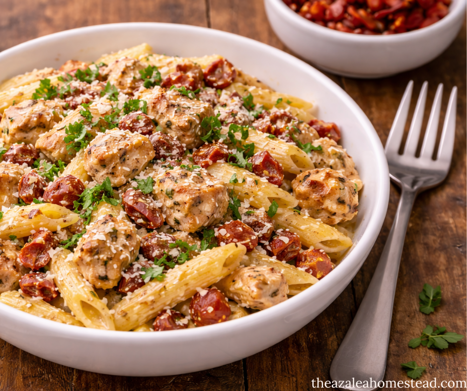 Sundried Tomato and Parmesan Chicken Pasta