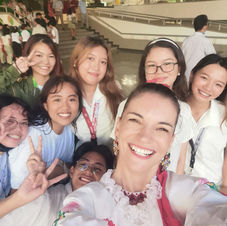 Performing and teaching Argentine tango, ballroom dancing, Hungarian folk dance, and personal development at Dancewithmeasia studios in Malaysia