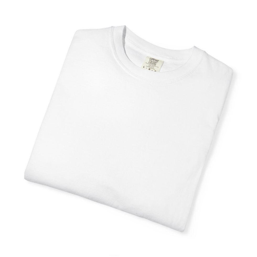 Thumbnail: White Garment-Dyed T-Shirt — Classic Plain Tee