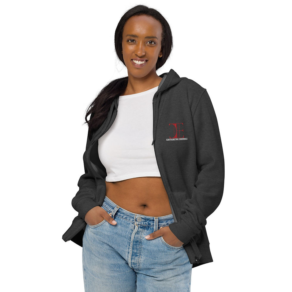 Miniatura: Felpa basic con cappuccio e zip - unisex 