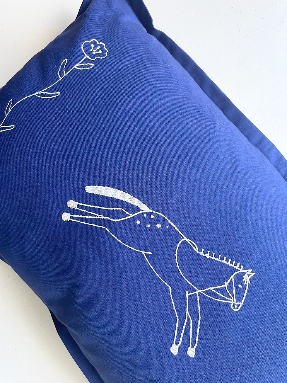 Miniatura: Vyšívaný povlak na polštář - Koník