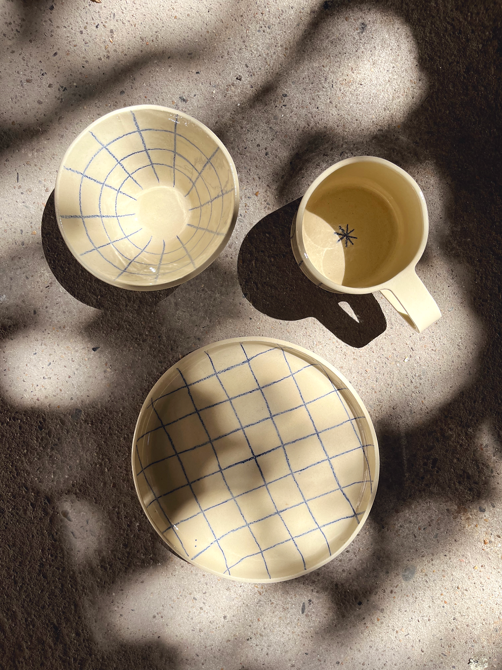 Miniatura: Snídaňová miska s kresbou - kostka