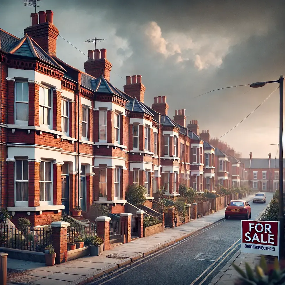 A British terrace—a symbol of stability in a volatile property market.