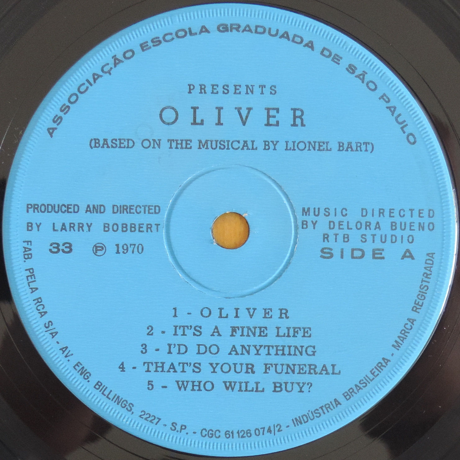 7" Delora Bueno - Oliver! Trilha Sonora Nacional (1970)