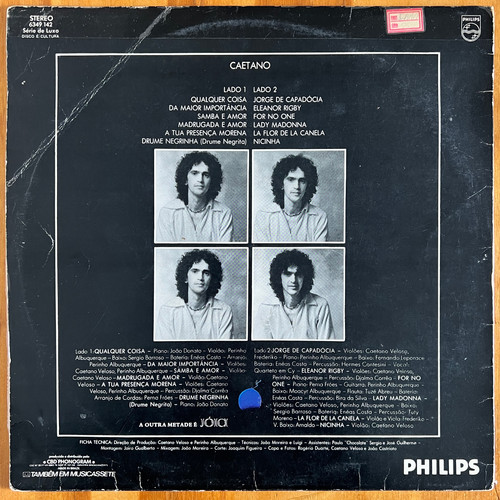 洋楽 Caetano Veloso - Qualquer Coisa LP QUALQUER COISA/CAETANO VELOSO/カエターノ・ヴェローゾ/LP