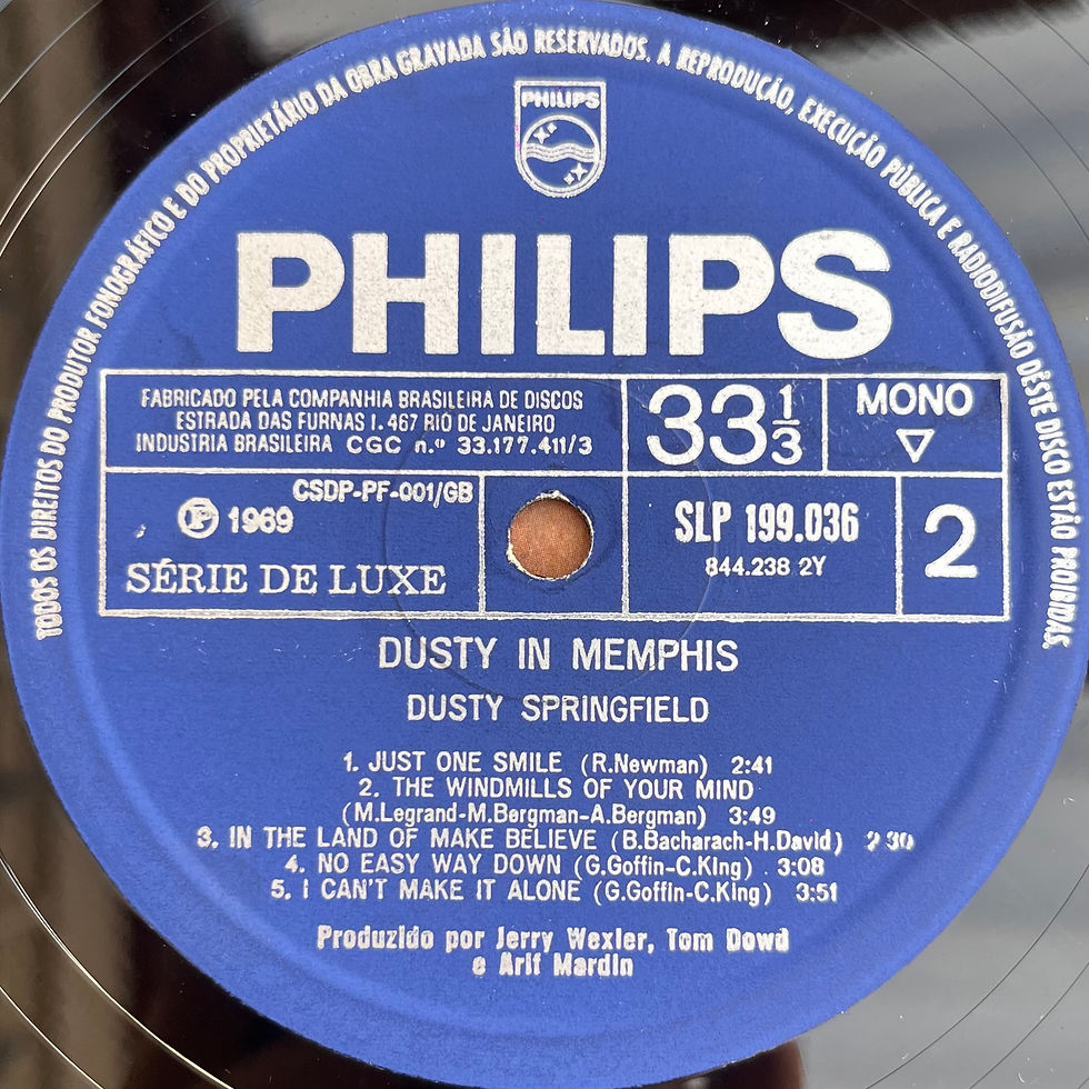 Miniatura: LP Dusty Springfield - Dusty In Memphis - Philips (1969)