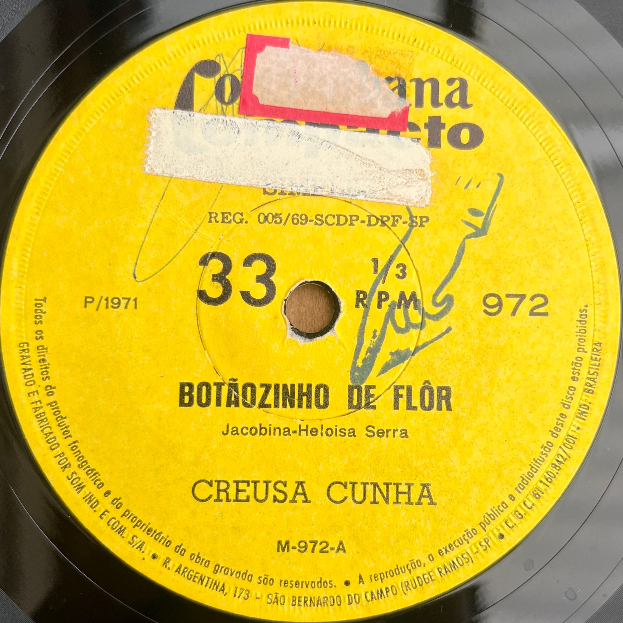 7" Creusa Cunha - Botãozinho De Flor (1971)