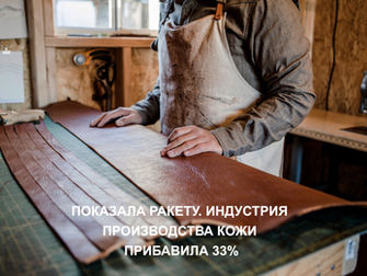 ПОКАЗАЛА РАКЕТУ. ИНДУСТРИЯ ПРОИЗВОДСТВА КОЖИ ПРИБАВИЛА 33%