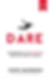 Silhouette of a diving figure above bold text "DARE" in red, white background. Text: "The new way to end anxiety and stop panic attacks."