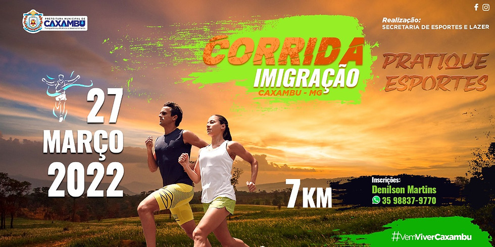 CORRIDA IMIGRAÇÃO CAXAMBU-MG 7KM