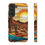 Thumbnail: Desert Stained Glass Phone Case, Vibrant Desert Art, Tough Phone Cover