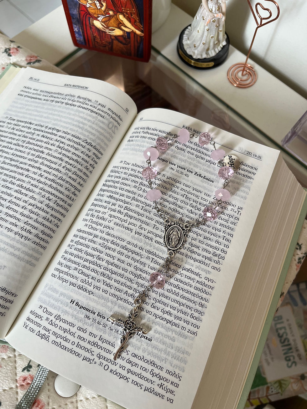 Thumbnail: Baby Pink Small Rosary+ Case