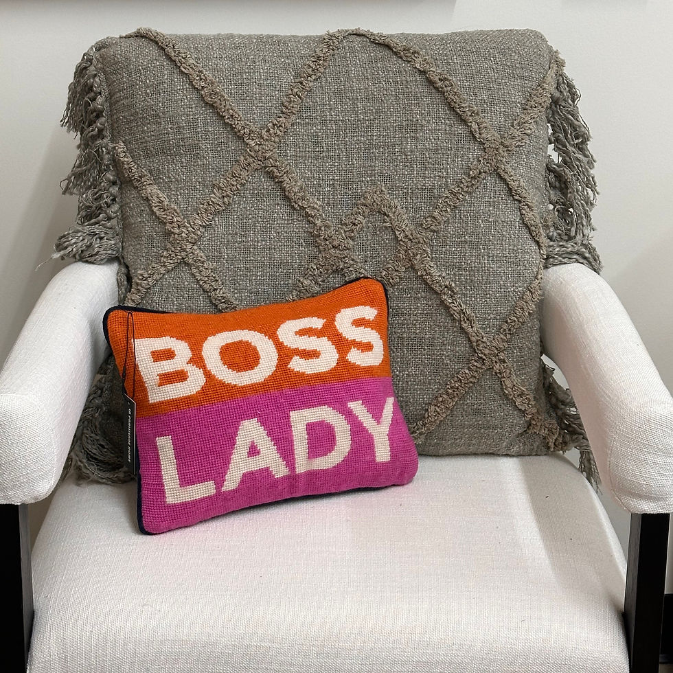 Thumbnail: grey/sage fringe pillow