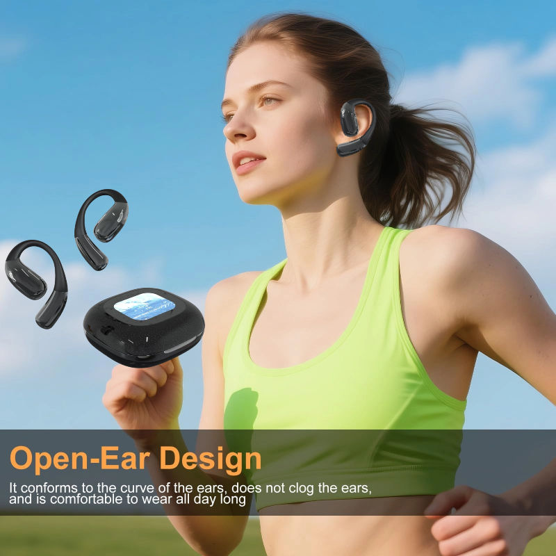 Thumbnail: Open-Ear Earphones True Wireless Bluetooth 6.0 Ear Hooks Headphones IPX5 Waterpr