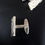 Thumbnail: Modernist German 835 Silver Rectangle Tree Bark Cufflinks With French Import