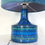 Thumbnail: Vintage Bitossi Rimini Blue Tulip Pottery Table Lamp Aldo Londi Italy 1960's