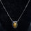 Thumbnail: Modernist Art Nouveau Antique Green Amber Effect Resin Sterling Silver Necklace