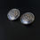 Thumbnail: Fine British Gold On Sterling Silver Matt Black Enamel Earrings 1996 Birmingham