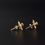 Thumbnail: Vintage 9ct 9 Carat Gold And Clear Stone Flower Daisy Stud Earrings , Kids or Yo