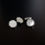 Thumbnail: Vintage Delicate Sterling Silver Mother of Pearl Button Cufflink 1960s