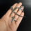 Thumbnail: London Cross Sword Sterling Silver Earrings /Brooch Set Avant Garde / 1993