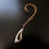 Thumbnail: Retro Modernist AR Ilario Casi Italian Silver 925 Sword Leather Necklace