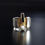 Thumbnail: 20th Century Brutalist 925 Silver / Gold Ring with Pearl & Black Crystal
