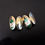 Thumbnail: Vintage Gold Plated Sterling Silver Enamelled Wine Bottle Double Sided Cufflinks