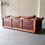 Thumbnail: Broderna Andersson Mahogany / Rosewood Cane Sofa Swedish Sweden 1970's Retro