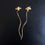 Thumbnail: Minimalist 9ct Yellow White Gold Daisy Dangle Pull Through Earrings 375