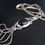 Thumbnail: Vintage Art Deco Turkish Sterling Silver 900 Niellos Onxy Opsidian Long Necklace