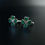 Thumbnail: 925 Silver Malachite Four Leaf Clover Good Luck Cufflinks Sheffield  R. Carr