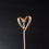 Thumbnail: Vintage Gold Plated With Real Diamond Hearth Tie Pin Tack, Hat Pin