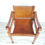 Thumbnail: Vintage Saddle Leather Hardwood Brass Detailed Campaign Safari Chair Armchair Wi